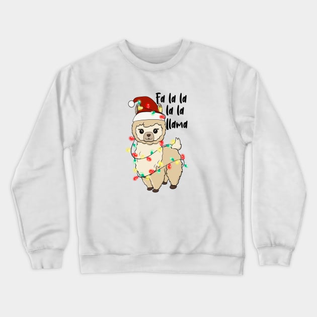 Christmas Lights Llama Crewneck Sweatshirt by Archie & Ainslie